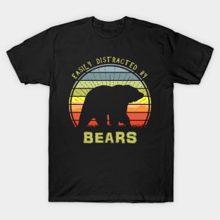 Easily Distracted By Bears Sunset T-Shirt